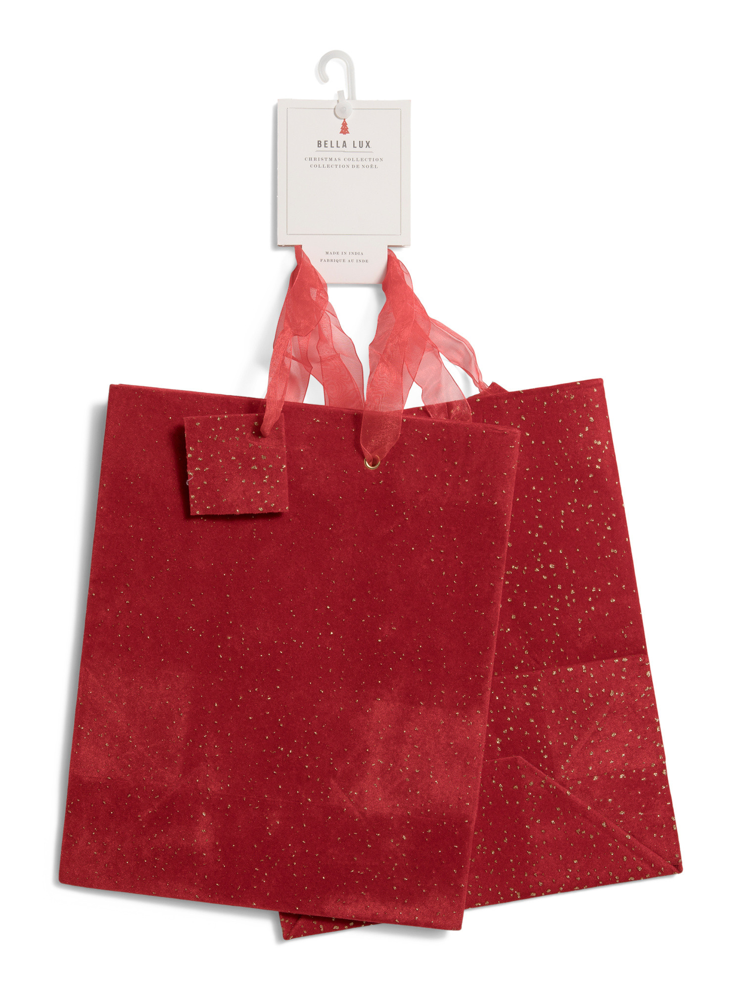 Set Of 2 Velvet Glitter Gift Bags | TJ Maxx