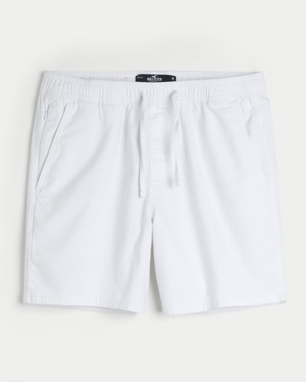 Men's Linen Blend Pull-On Shorts 7" | Men's Bottoms | HollisterCo.com | Hollister (US)