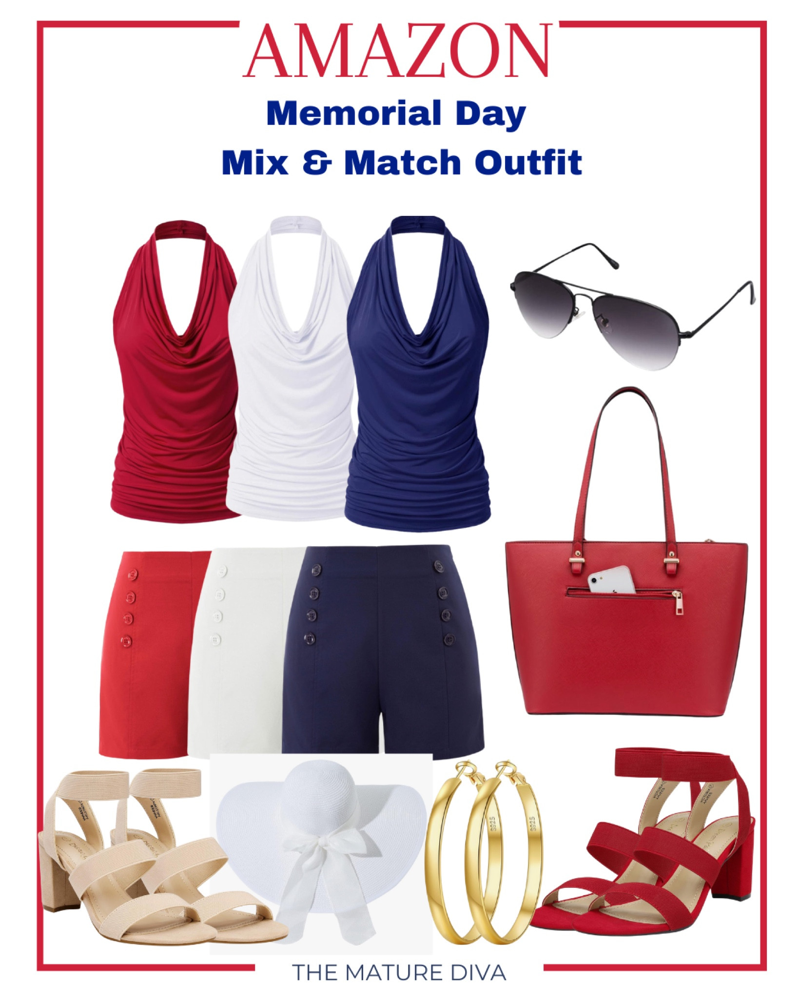 Have fun the entire Memorial Day weekend with these mix and match pieces😀.  Easy to mix, match and pack.  

#memorialdayoutfit #patrioticoutfit #memorialday

#LTKOver40 #LTKTravel #LTKMidsize