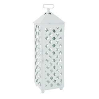 Prospect Lantern with Trellis Design & Rustproof Aluminum Sky Large, Sky Small, White Large, Whit... | Ballard Designs, Inc.