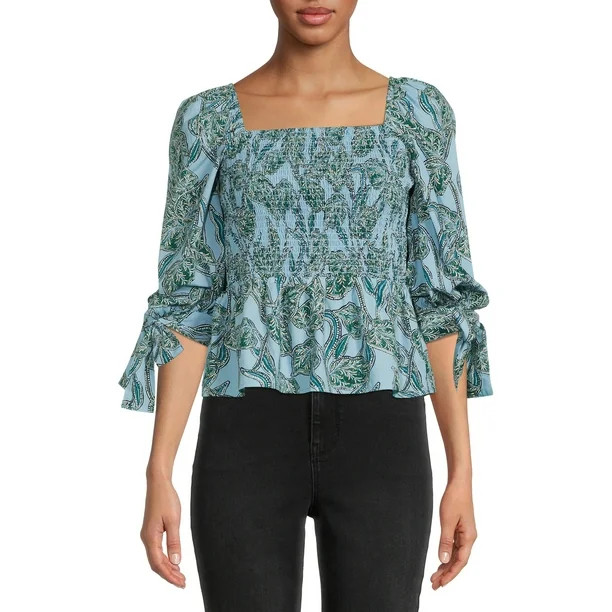 Time and Tru Women's Puff Sleeve Top | Walmart (US)