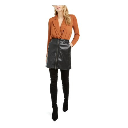 Bar III Womens Faux Leather Mini Skirt | Walmart (US)