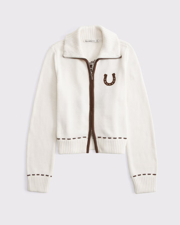Women's Double Zipper Western Cardigan | Women's New Arrivals | Abercrombie.com | Abercrombie & Fitch (US)