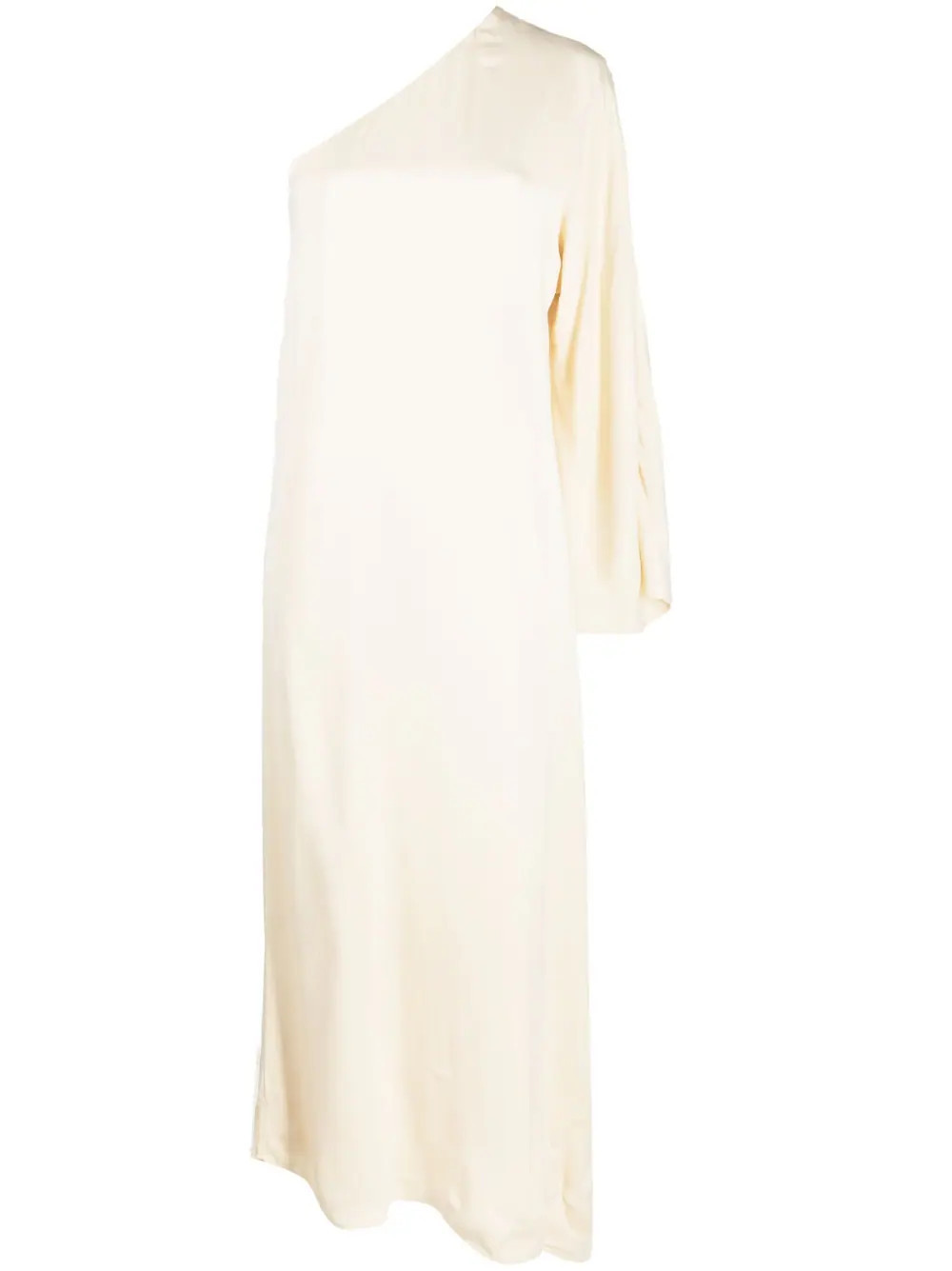 By Malene Birger one-shoulder asymmetric long dress - Neutrals | Farfetch Global