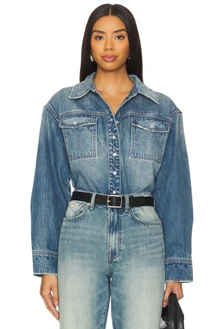 Michaela Denim Shirt in Jackson | Revolve Clothing (Global)