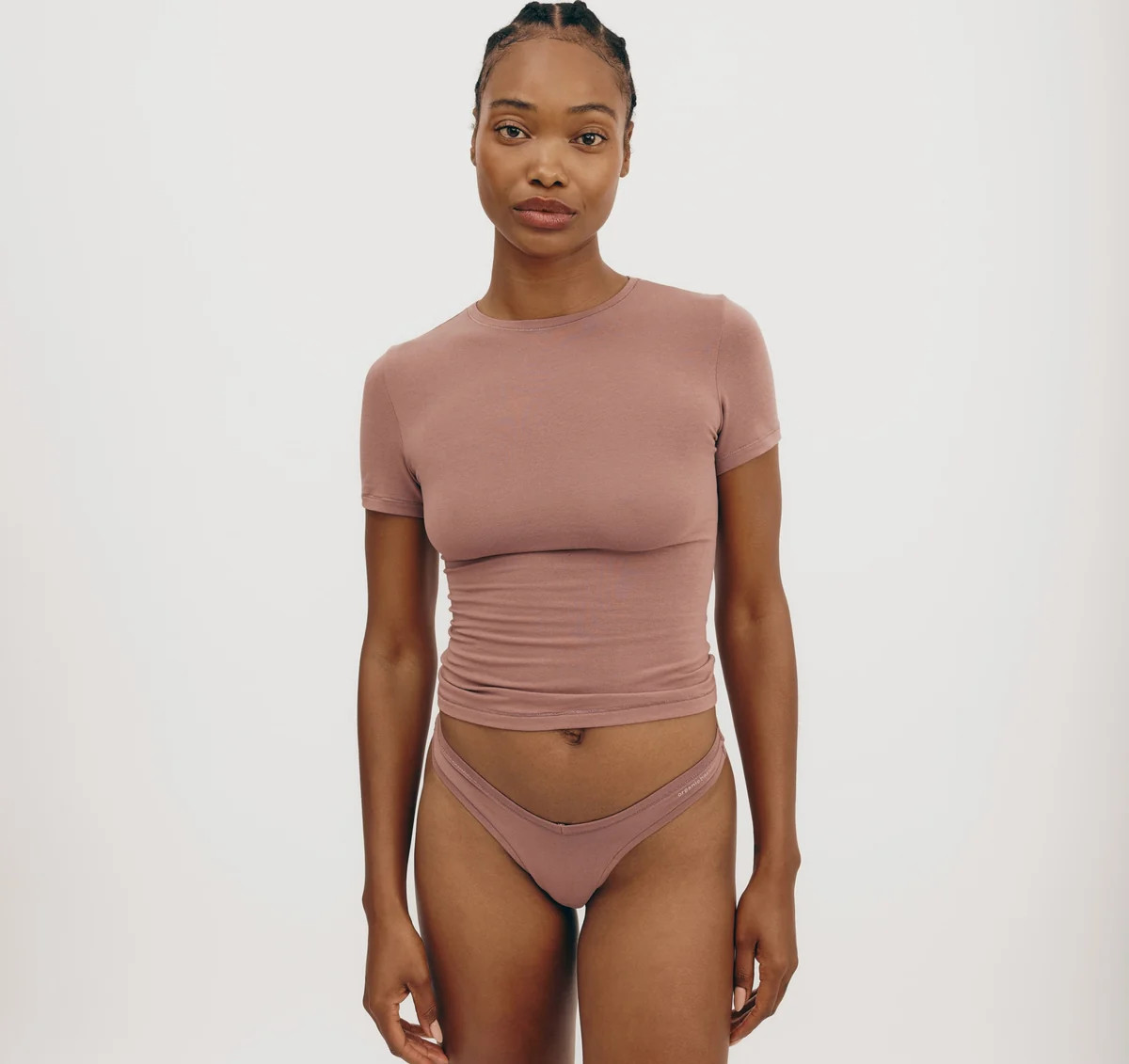 Flex Tee - Rose Wood | Organic Basics