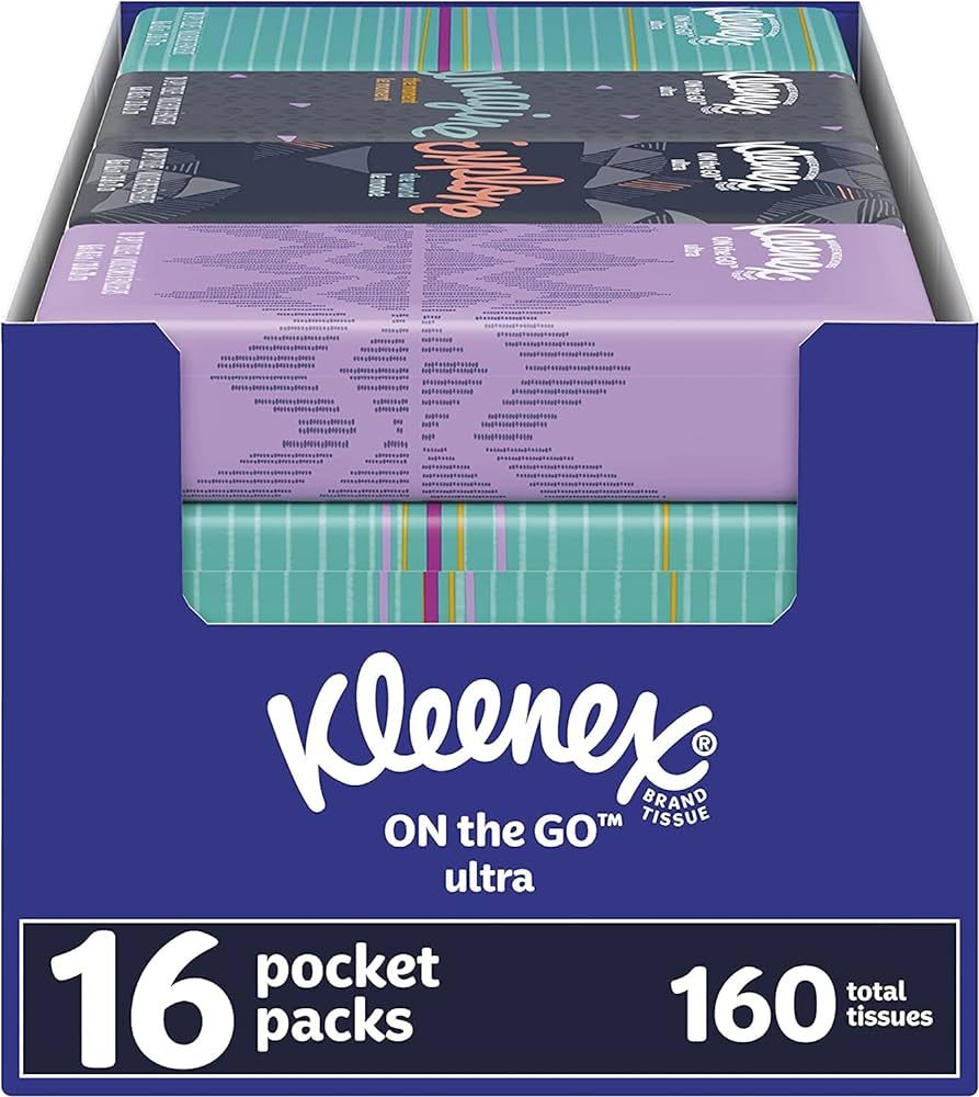 Kleenex 16 Pocket Packs (10 per pack), White, Box | Amazon (US)