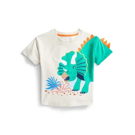Wonder Nation Toddler Boys Short Sleeve Graphic Tee with 3D Spikes, Sizes 12M-5T | Walmart (US)