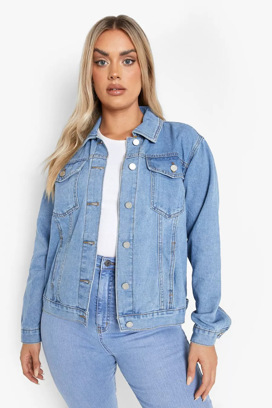 Plus Western Denim Jacket | boohoo (US & Canada)