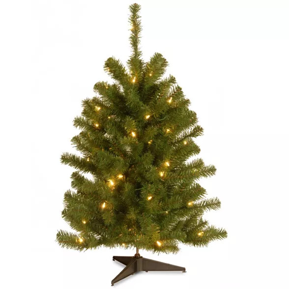 3ft National Christmas Tree Company Eastern Spruce Artificial Christmas Tree 50ct Bulb Clear | Target