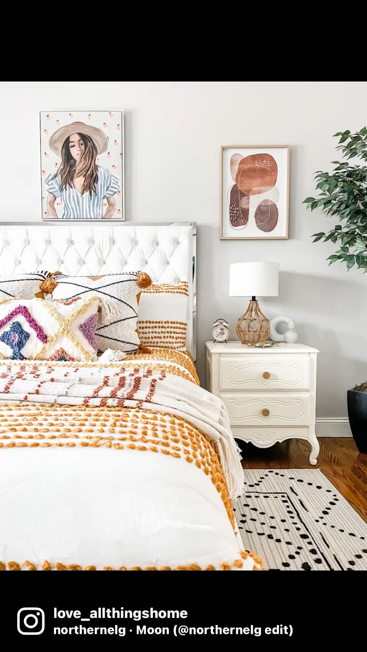 Here is my daughter’s Boho style bedroom refresh. 
A bedroom in a boho style is bright with layering patterns, greenery , natural textures like wicker and  accessories such as lace, macrame and textured pillows.

Have a great weekend friends! 

#bohodecor #bohostyle #bohosummer #boholiving #bohome #bohobedroom #bohoinspired #bohochic #modernboho #bohovibes #bohomodern #wicker #modernboho #modernbohochic #homedecor #bohoinspo #bohemianinterior #bohemiandesign #bohemianlifestyle #bohemiandecor #bohemian #homegoods #homesense #amazon #homestyle #homedesign #interiordesign #loveallthingshome #hobbylobby #wayfair

#LTKFind #LTKhome