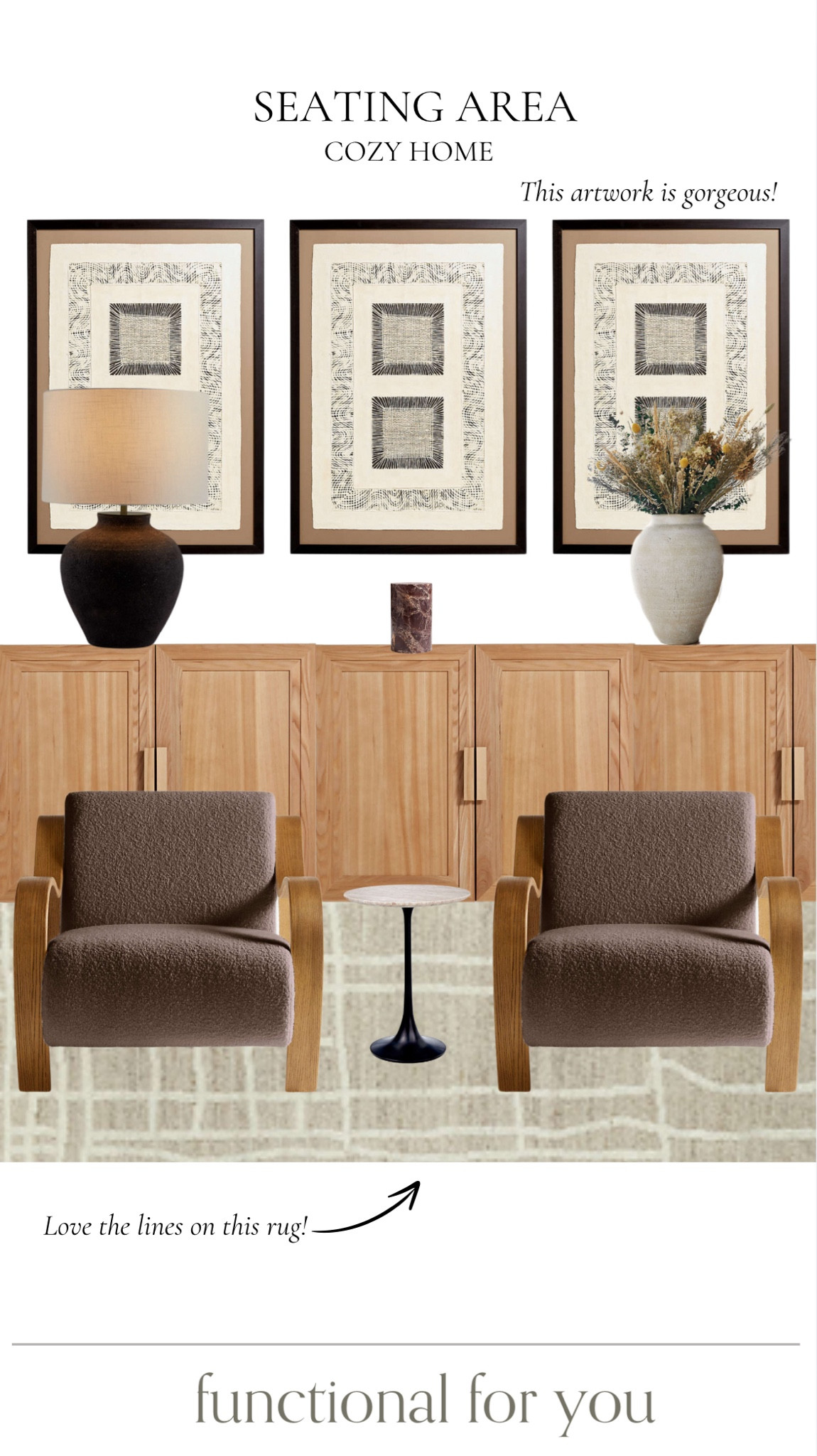 Shop this cozy seating area design! This artwork paired with this rug makes the best duo!




Artwork, wall art, table lamp, accent figurine, vase, accent cabinet, accent chairs, accent table, side table, area rug, crate & barrel

#LTKHome #LTKStyleTip