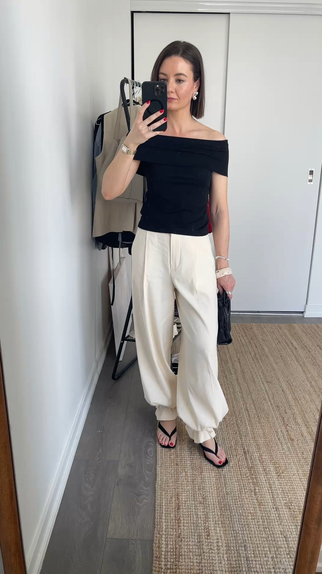 The chicest thing kitten heel sandals (tts), and also how fabulous are the balloon trousers? I’m wearing a size 2 (my usual size in MD).

#LTKsummer #LTKcanada