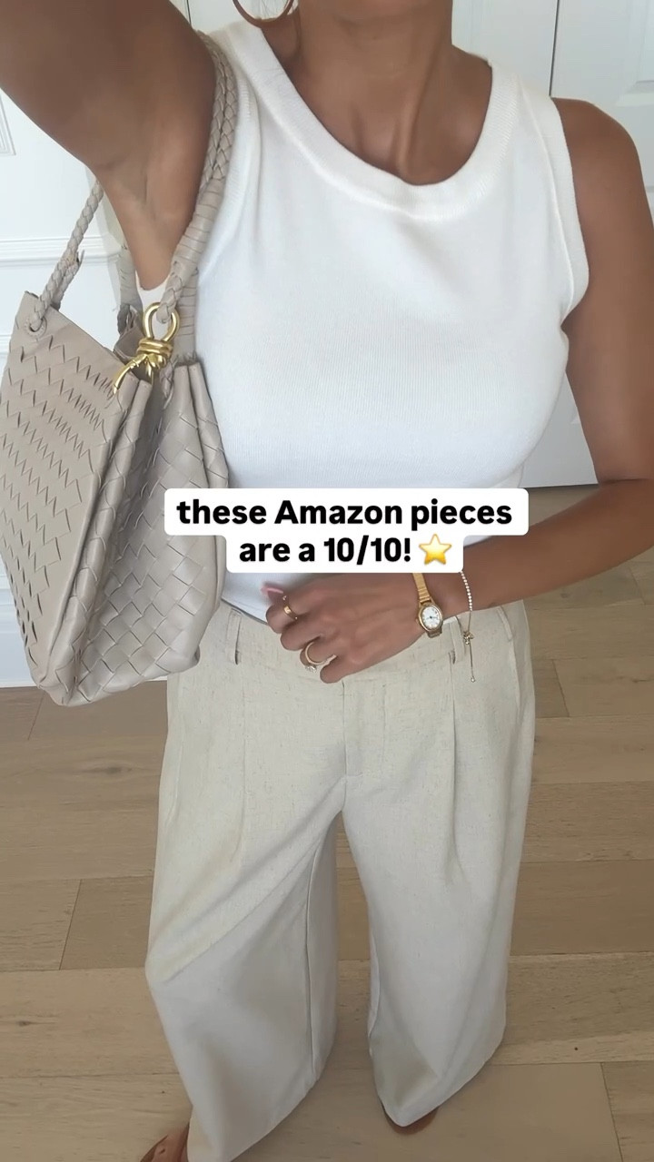 This Amazon outfit is 10/10! Obsessed with these trouser pants & knit tanks 

Wearing size small in tank & pants 

#LTKootd #LTKSeasonal #LTKgrwm