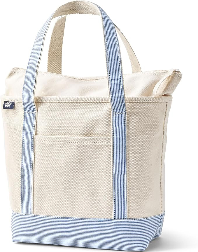 Lands' End Zip Top Canvas Tote Bag | Amazon (US)