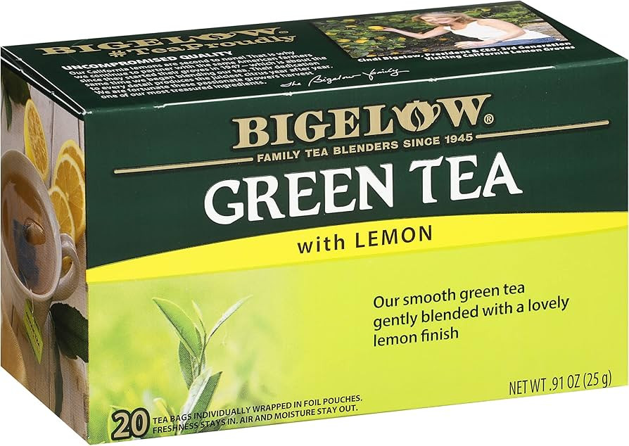 Bigelow Tea Green Tea with Lemon, Caffeinated, 20 Count (Pack of 6), 120 Total Tea Bags | Amazon (US)
