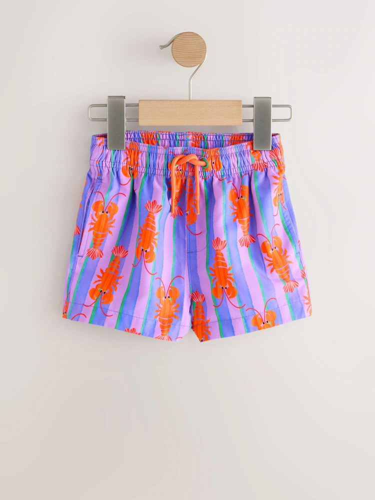 Pink/Lilac Printed Swim Shorts (3mths-7yrs) | Next US