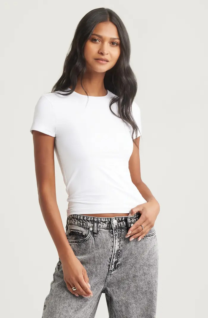 Open Edit Smooth Edit Lite Cap Sleeve T-Shirt | Nordstrom | Nordstrom