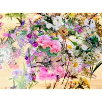 Floral Stickers Set | 10Pcs, Cute & Sweet Flower Stickers For Scrapbooking, Translucent Botanical Junk Journal Embellishments, Decor | Etsy (US)