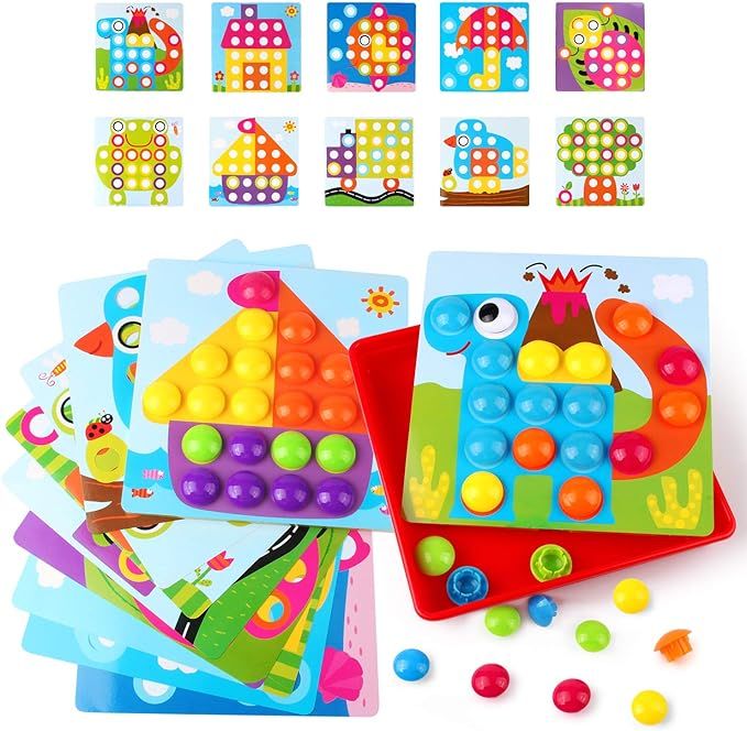 KIDCHEER Toddler Toys for Boys & Girls Educational Baby Gifts Color Matching Pegboard Montessori ... | Amazon (CA)