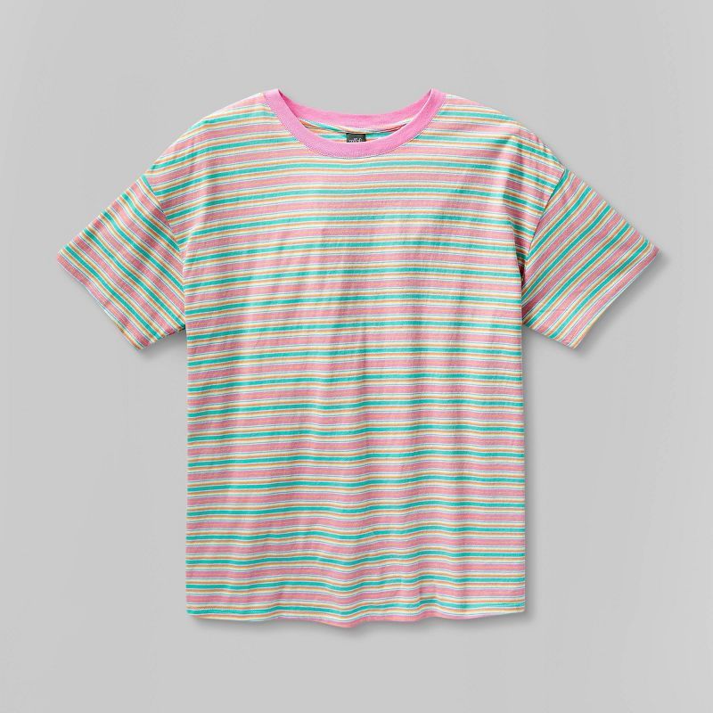 Short Sleeve Oversized T-Shirt - Wild Fable™ Pink Striped | Target