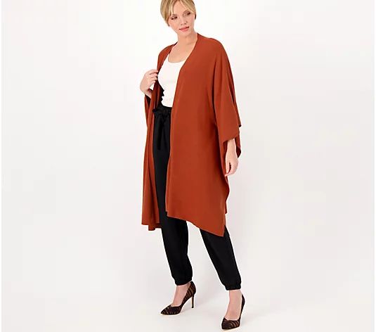 Girl With Curves Sweater Poncho Cape - QVC.com | QVC