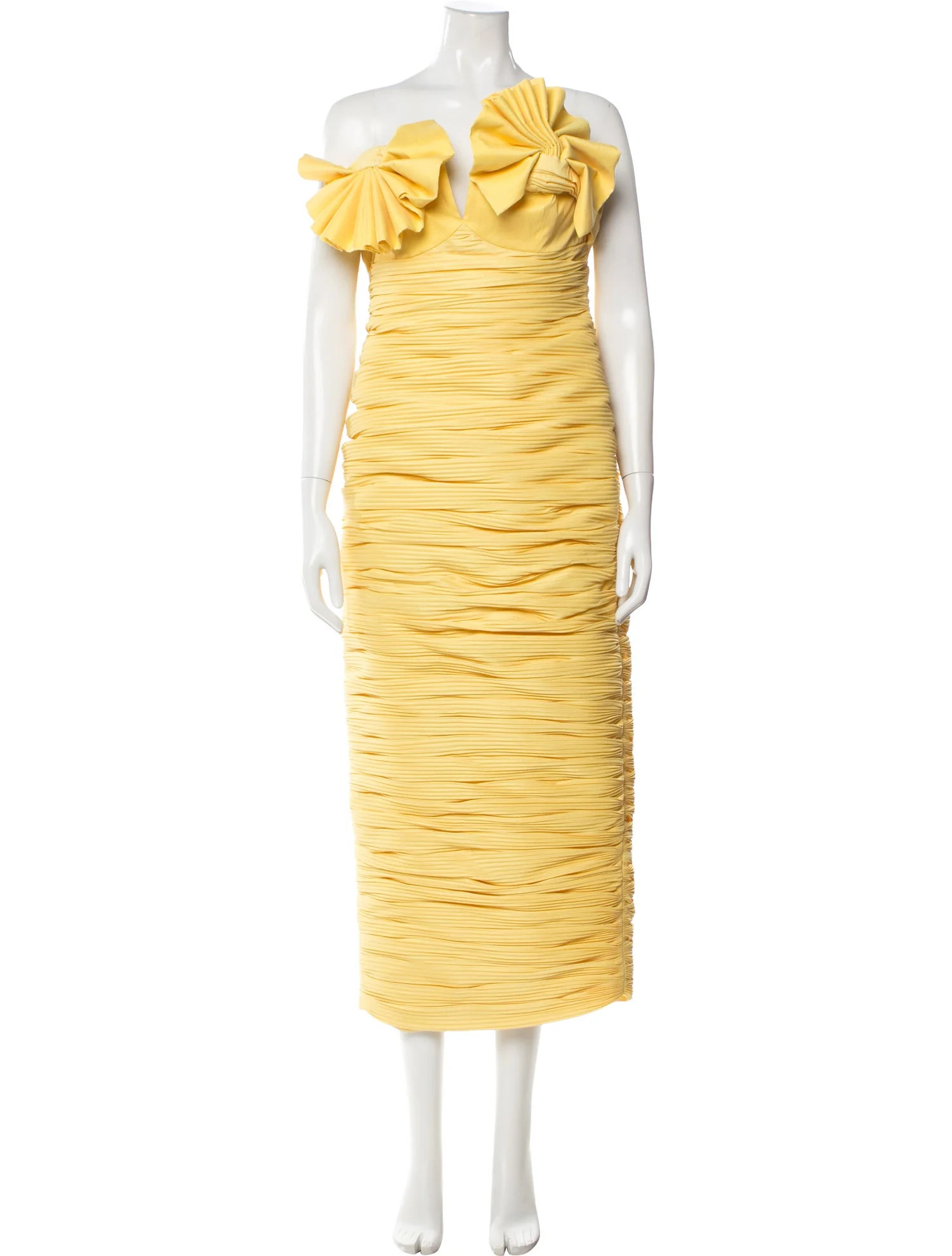 Rachel Gilbert One-Shoulder Long Dress - Yellow Dresses, Clothing - WRAGI23725 | The RealReal | The RealReal