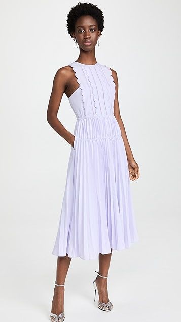 Scallop Detail Midi Dress | Shopbop