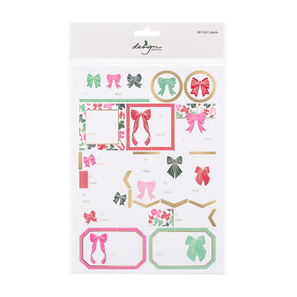 Design Design Bows Gift Labels Pkg/48 | The Container Store
