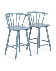 set of 2 18x37 spindle back counter stools | TJ Maxx
