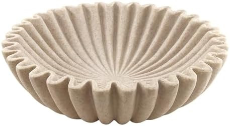 Large Modern Decorative Ruffle Bowl for Home Decor Fruit Bowl Organic Catch All Key Kitchen Entry... | Amazon (US)