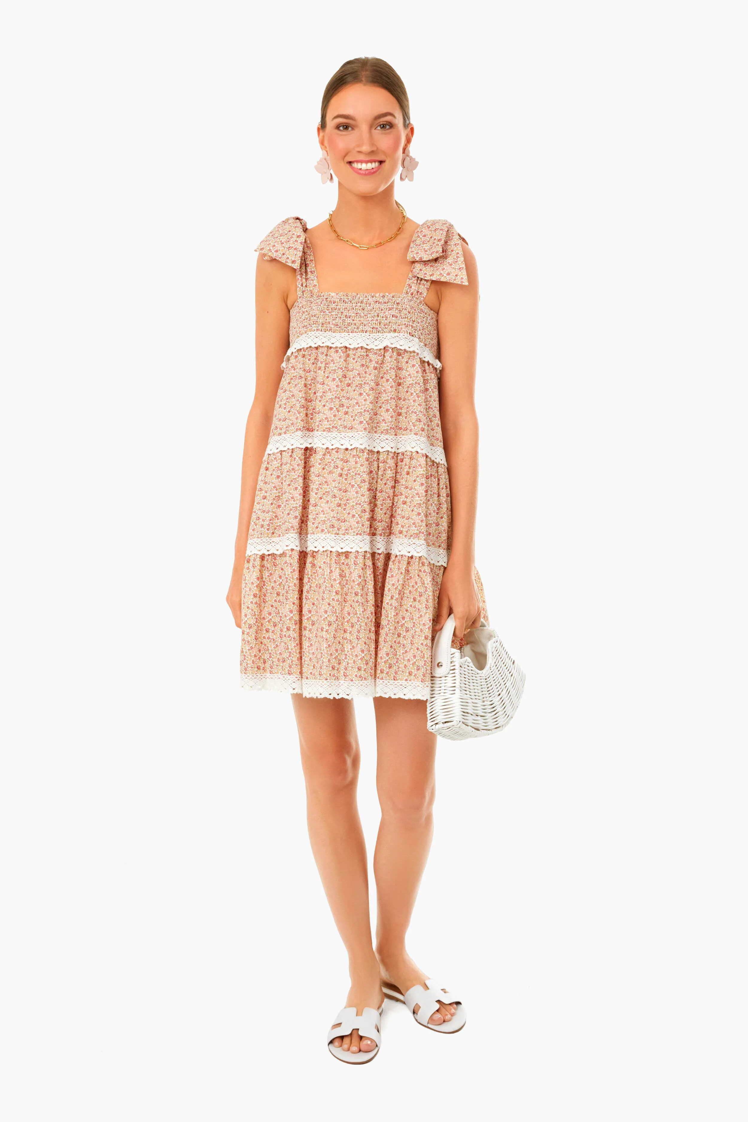 Floral Bow Tie Tellie Mini Dress | Tuckernuck (US)