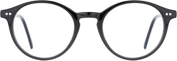 TIJN Blue Light Blocking Glasses Men Women Vintage Thick Round Rim Frame Eyeglasses | Amazon (US)