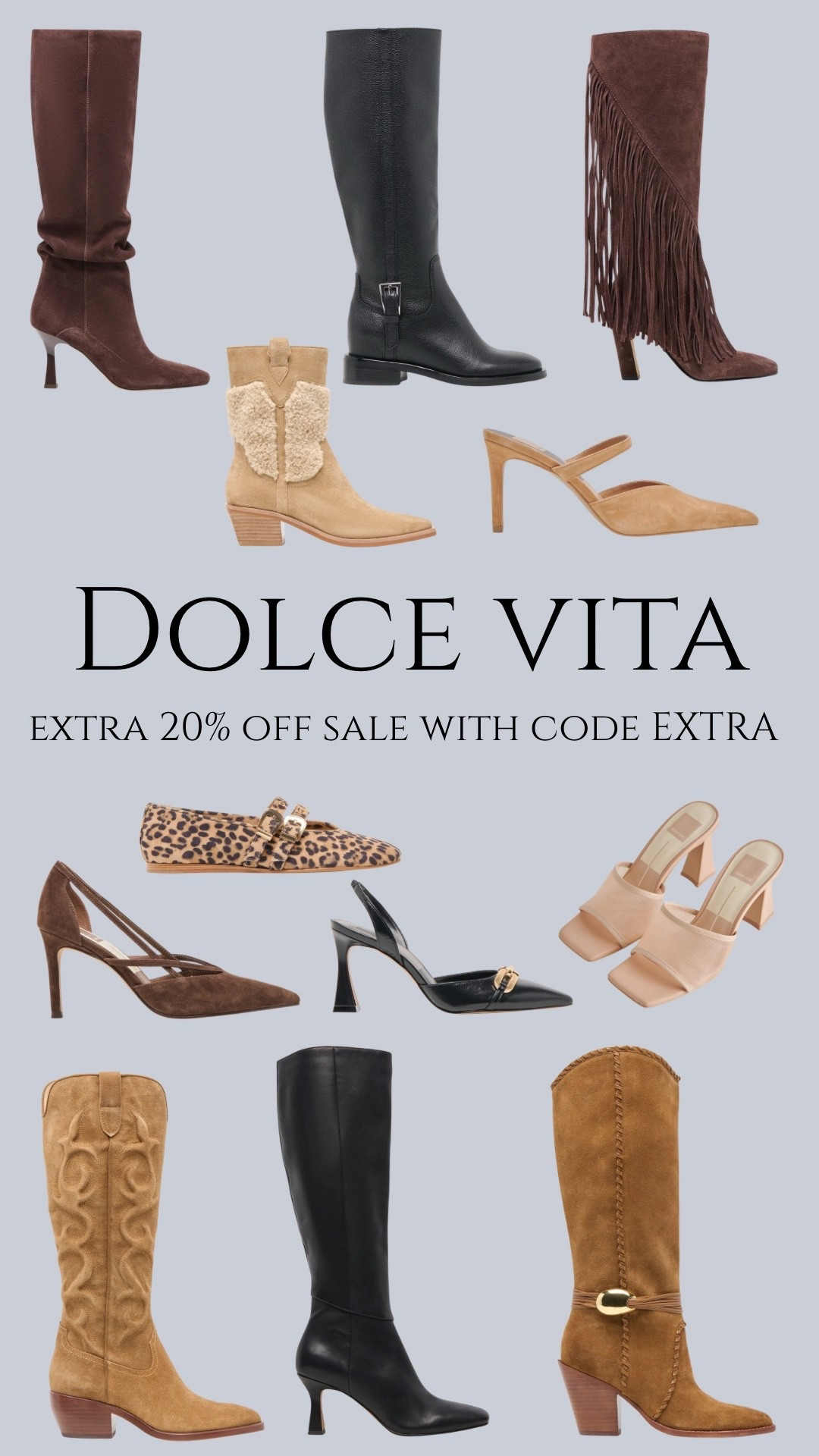 Dolce Vita sale event 
Extra 20% off sale items with code EXTRA

#LTKSeasonal #LTKSaleAlert #LTKOver40