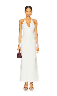 SIR. Alessandra Midi Dress in Ivory from Revolve.com | Revolve Clothing (Global)