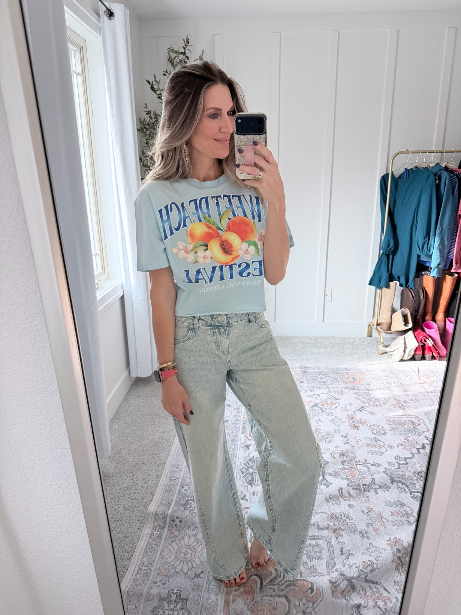 Fun graphic tee paired with these wide leg baggy denim- affordable great quality Walmart finds! 

#LTKFindsUnder50 #LTKmomlife #LTKootd