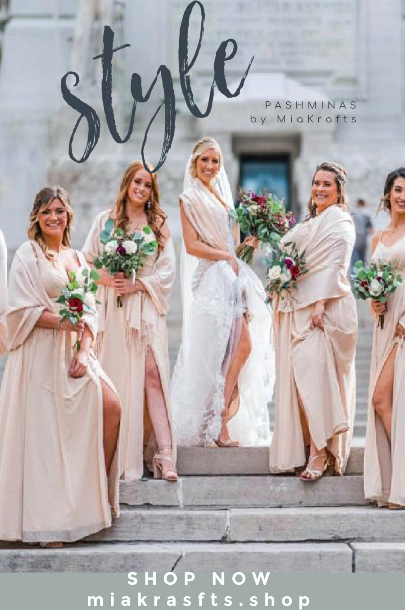 Pashmina Scarf Blush - Blush Bridesmaid's Gift - Blush Bridesmaid Scarf - Blush Wedding Shawl - L... | Etsy (US)