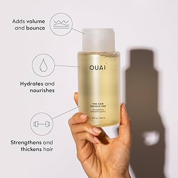 OUAI Fine Shampoo - Volumizing Shampoo with Strengthening Keratin, Biotin & Chia Seed Oil for Fin... | Amazon (US)