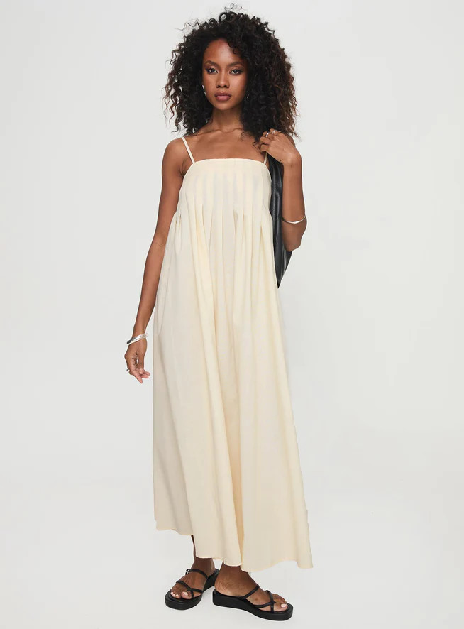 Frankye Maxi Dress Cream | Princess Polly US