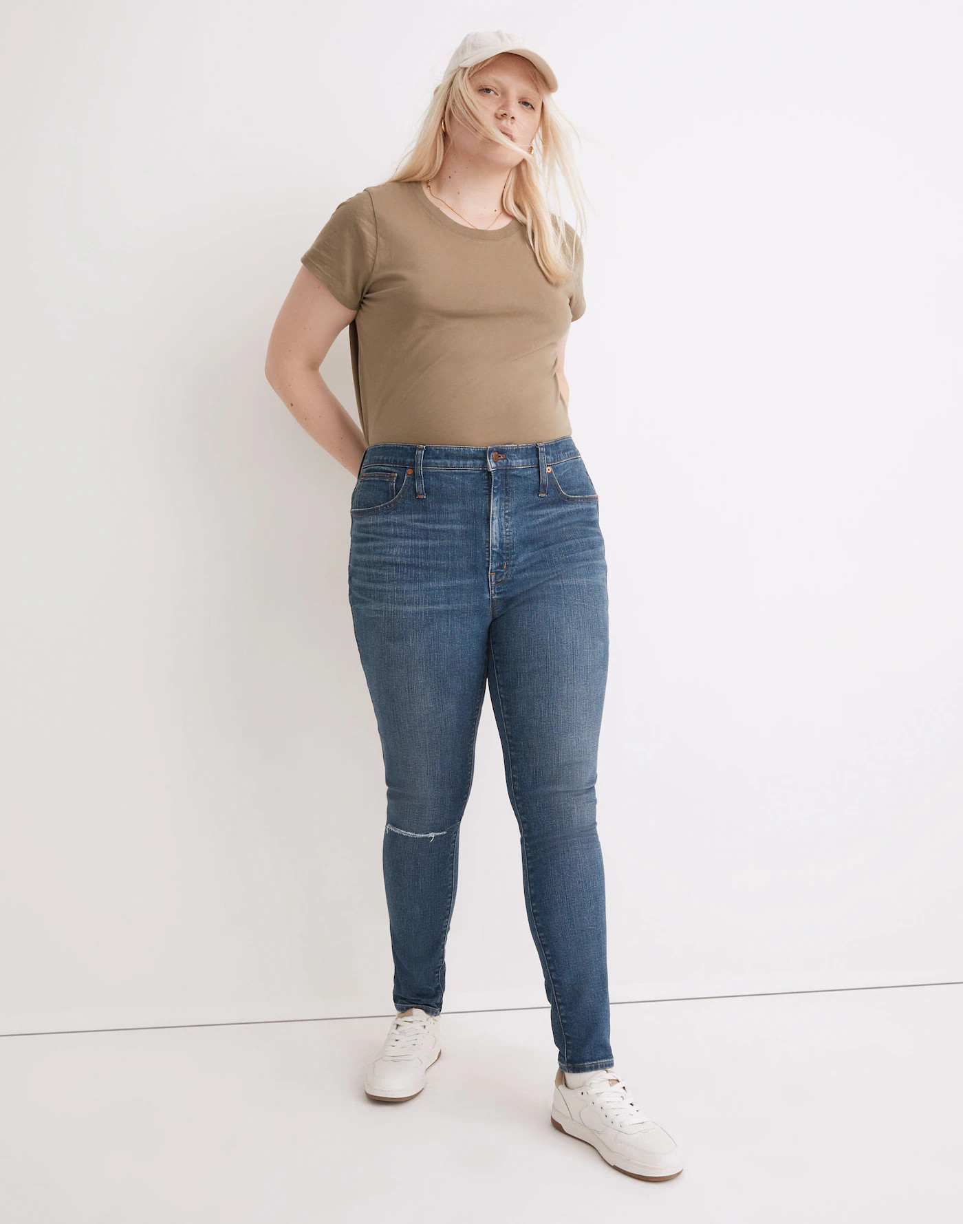 10" High-Rise Skinny Jeans in Foregate Wash: Knee-Rip Edition | Madewell | Madewell