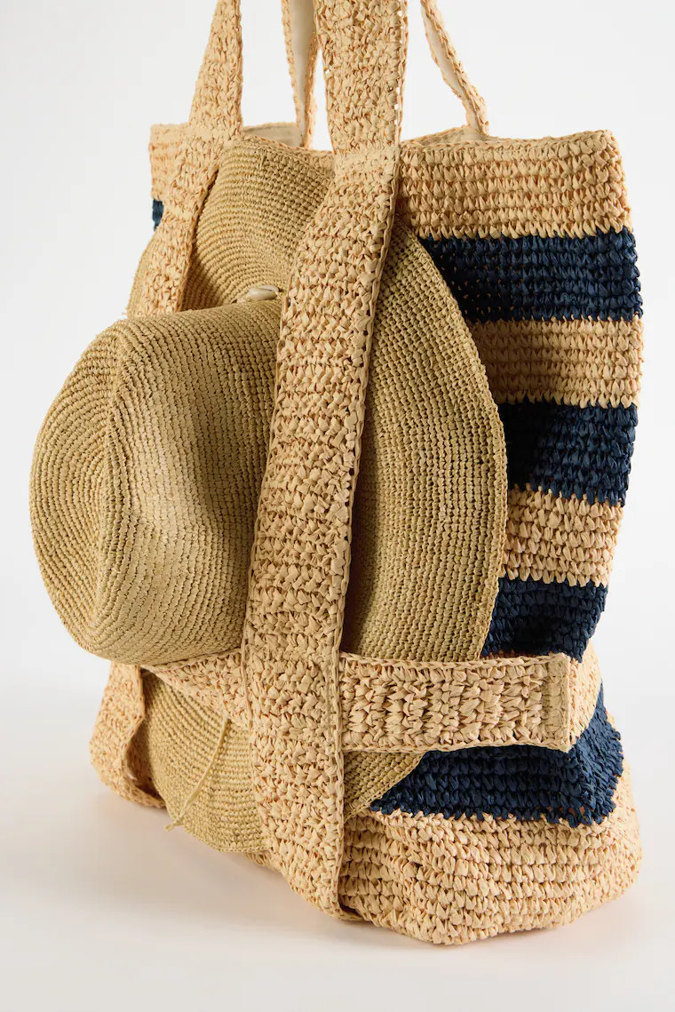 Paper Straw Striped Traveler Bag | J. Jill