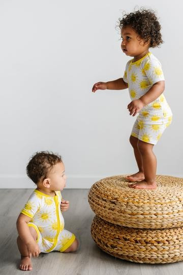 Sunshine Bamboo Viscose Shorty Zippy | Little Sleepies