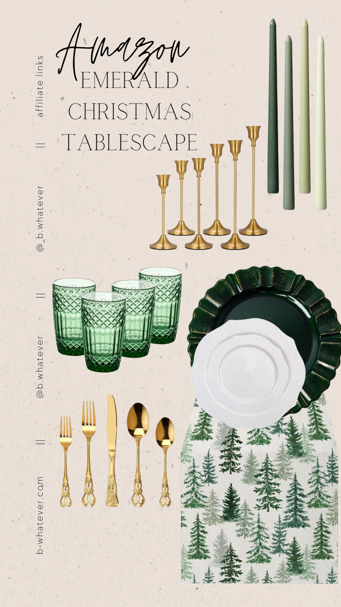 Emerald Christmas tablescape from Amazon! 

#LTKSeasonal #LTKHoliday #LTKhome