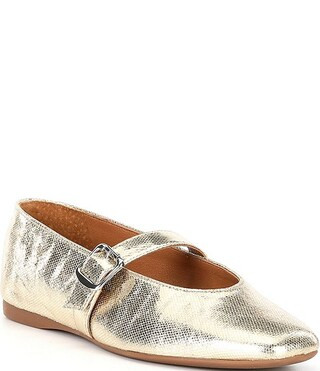 Chelsea & Violet Keelz Metallic Leather May Jane Flats | Dillard's | Dillard's