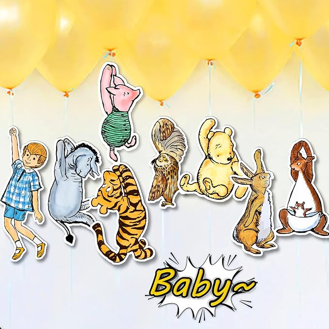 24 Pcs Classic Winnie Hanging For The Pooh Baby shower Decorations Cute Winnie Birthday Party Sup... | Amazon (US)