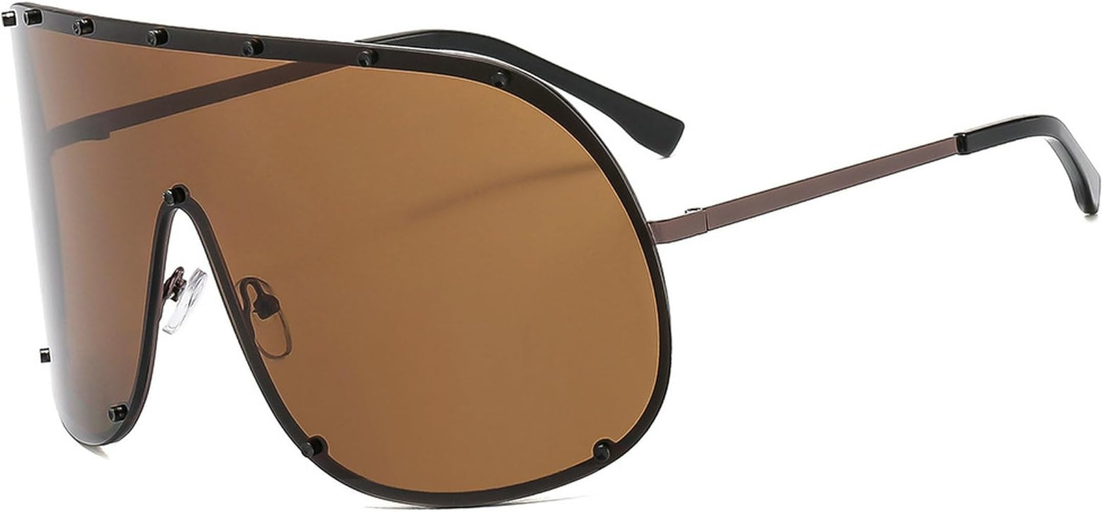 Oversized One-Piece Square Sunglasses Women 2025 Luxury Trendy Punk Shield Shades Outdoor Eyewear... | Amazon (US)