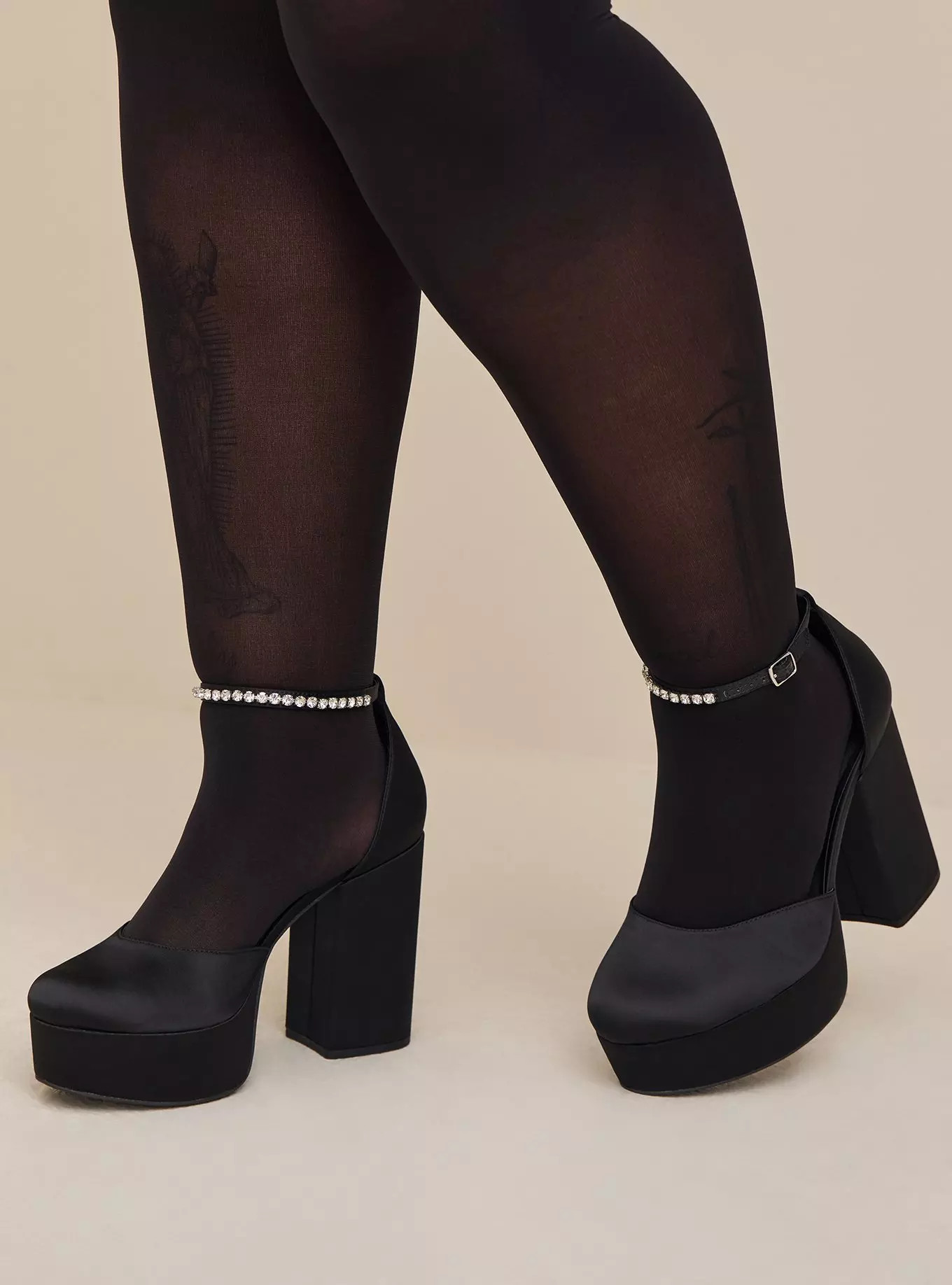 Platform Heel with Rhinestone Detail (WW) | Torrid (US & Canada)