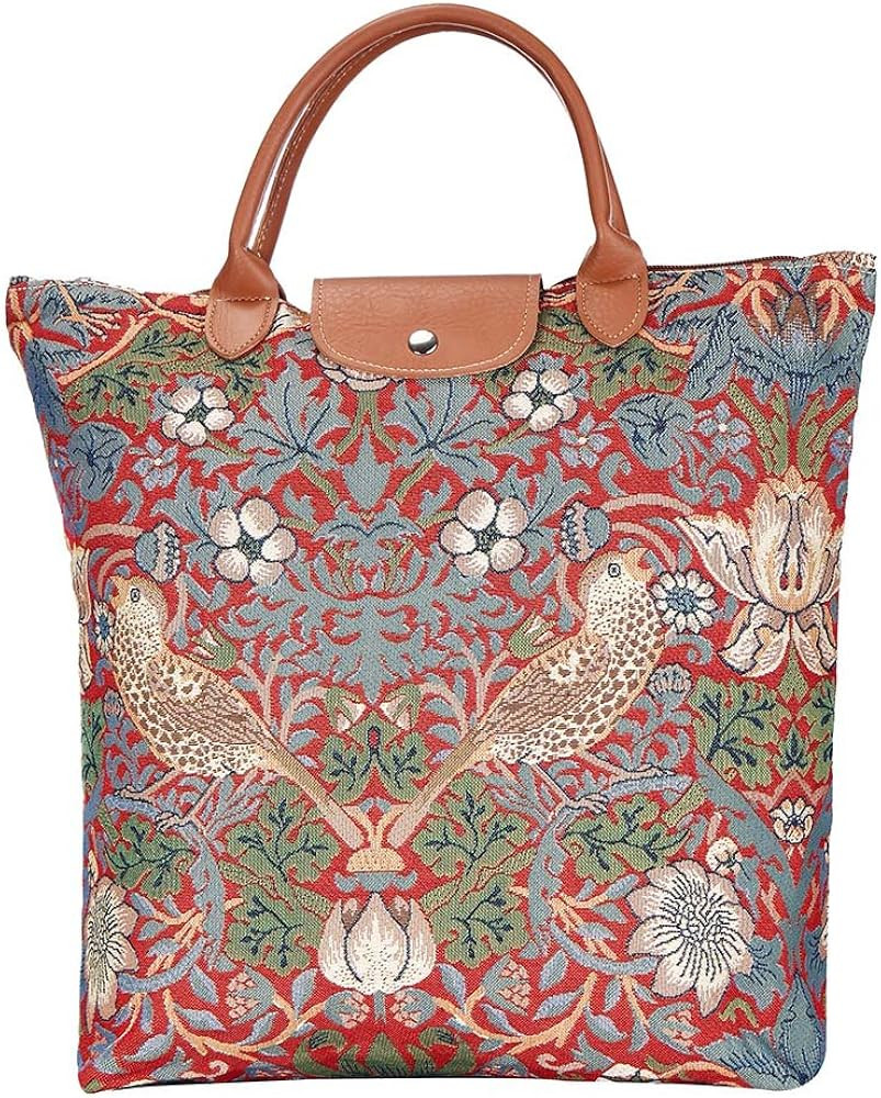Signare Tapestry Foldable Tote Bag Reusable Shopping Bag Grocery Bag | Amazon (US)
