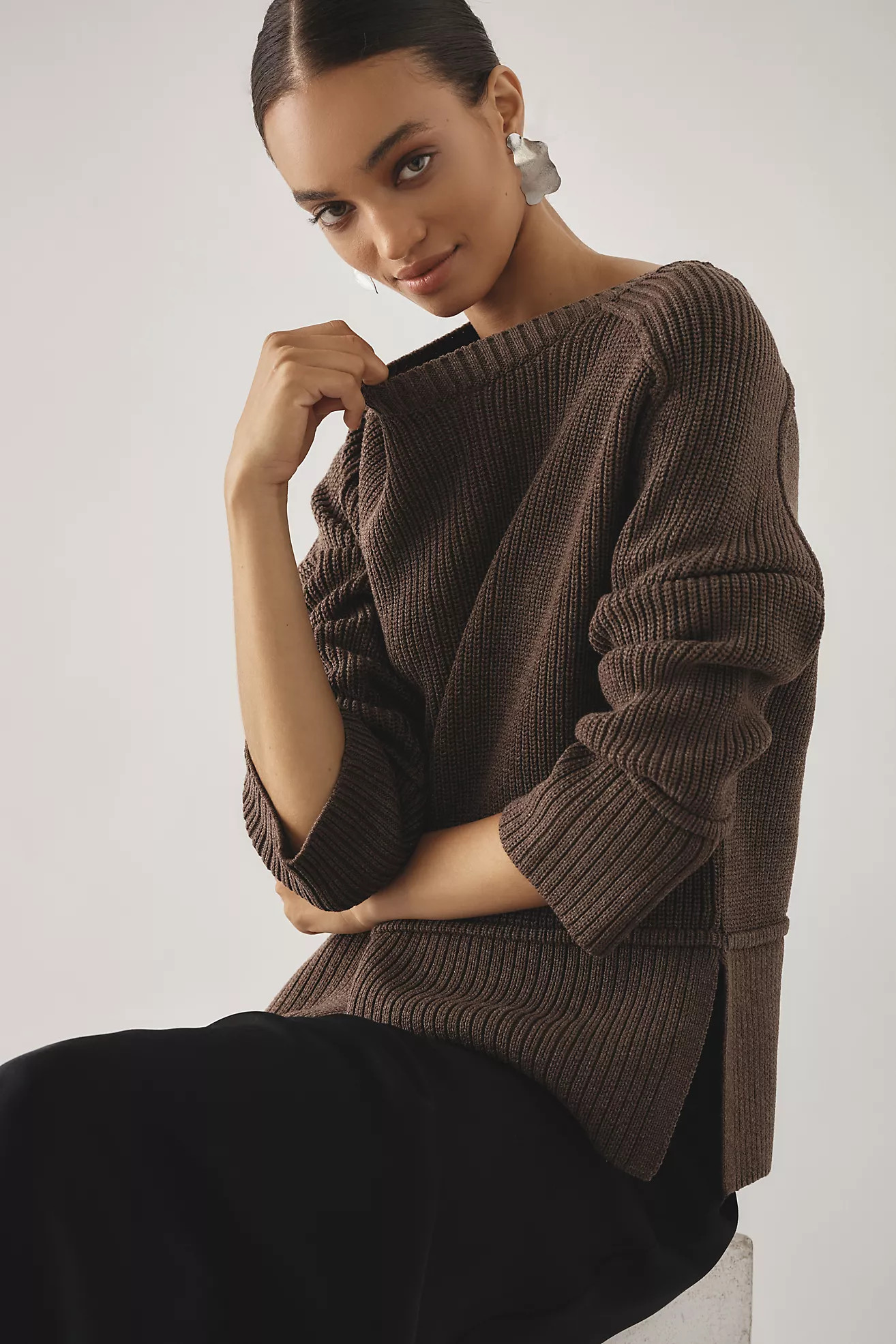 By Anthropologie Easy Pullover Sweater | Anthropologie (US)