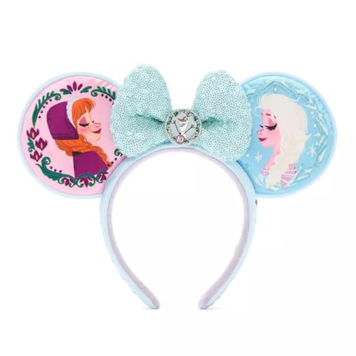 Disney Theme Park Merchandise Frozen 10th Anniversary Anna Elsa Minnie Ears Headband, Purple, 400959620128 | Amazon (US)